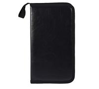 CD Case, Sac CD, Support de pliage de DVD en cuir PU, Portable PU Leather DVDs Wallet Holder 80 Capacity VCD Wallet Storage Bag Case Organize for VCD DVD Binder Bag Album Booklet(Le Noir)