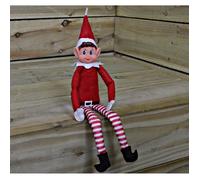 CD-Elves Behavin' Badly Lot de 2 lutins en Peluche avec Visage en Vinyle Rouge-Blanc-Noir[512]