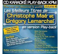 CD Karaoké Play-Back KPM Vol.04 "Christophe Maé et Grégory Lemarchal