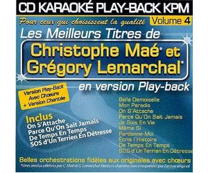 CD Karaoké Play-Back KPM Vol.04 "Christophe Maé et Grégory Lemarchal