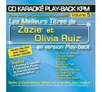 CD Karaoké Play-Back Kpm Vol.05 Zazie et Olivia Ruiz