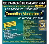CD Karaoké Play-Back Kpm Vol.19 "Comédies Musicales Vol.02" (Double CD)