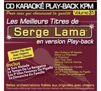 CD Karaoké Play-Back Kpm Vol.31 Serge Lama