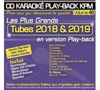 CD Karaoké Play-Back Kpm Vol.48 "Tubes 2018 & 2019"