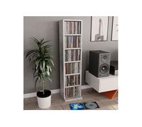 Cd-kast 21x20x88 cm bewerkt hout betongrijs800355