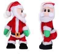 CD-Père Noël Jouet Musical Jouet Noël Électrique Peluche Poupées Noël Danse Chanter Swinging Santa Drôle Danse Poupée Wig[1288]