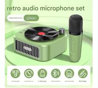 CD player mini vert + micro Bluetooth rétro stéréo basses FM radio USB/TF portable et mains libres