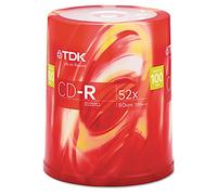 CD-R Discs, 700MB/80min, 52x, Spindle, Silver, 100/Pack, Sold as 1 Package