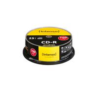 CD-R Intenso 700MB 52x, Référence 1001124, Capacité 80 min, Diamètre 120mm, Conditionnement Fuseau de 25 pièces, Compatible CD-ROM