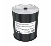 Professional Line CD-R 700 MB| 80 Min Vitesse d'écriture 52 Fois Impression sur Toute la Surface (Jet d'encre), entièrement métallisé, côté d'écriture argenté, 100 Cakebox