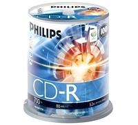 Philips CD-Rohlinge, 80Min, 700MB, Speed 52x, broche 100 (Disc)