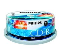 CD-R PHILIPS 700 Mo 52x en Cakebox de 25 pcs - Capacité 700 Mo - Durée 80 min