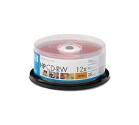 HP CD-RW 4x-12x Disques Vierges (80 minutes/700 Mo) - Boîte à gâteau 25 disques