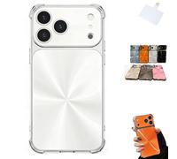 CD-Texture Case Cover Phone,Shockproof Protective Cover,Gradient Scratch-Proof Phone Case with Quad-Corner Drop-Proof & Full Camera Protection for iPhone17/16/15 Pro Max (White, for 16)