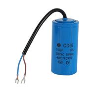 CD60 Condensateur de fonctionnement avec fils 250 V AC 150 UF 50/60 Hz pour compresseur d'air moteur, #183