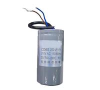 CD60 P2 250V AC 50/60Hz condensateur de démarrage démarrage coque en aluminium noyau de papier 75uF 100uF 150uF 200uF 250uF 300uF(CD60 P2 250V 75UF)