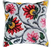 CDA coussin à broder au point de croix paquet "Blumenornament", imprimé, 40x40cm