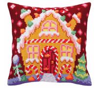 CdA coussin au point de croix "Lebkuchenhütte" 5392, 40x40cm, motif de broderie dessiné