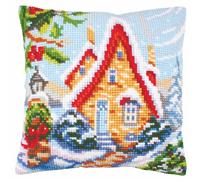 CdA Coussin point de croix "Maison des fées" 5244, 40x40cm, dessin de broderie pré-dessiné