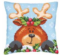 CdA Coussin point de croix "Noël avec chevreau" 5241, 40x40cm, dessin de broderie pré-dessiné