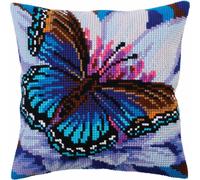 CdA Coussin point de croix "Volatique Turquoise" 5313, 40x40cm, dessin de broderie pré-dessiné