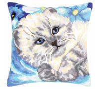 CdA kit de broderie au point de croix coussin "Cute kitty" 5202, 40x40cm