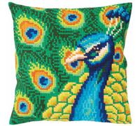 CdA kit de broderie au point de croix coussin "Fier paon" 5327, 40x40cm