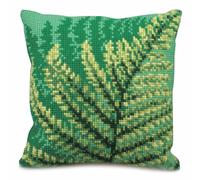 CdA kit de broderie au point de croix coussin "fougère verte" 5171, 40x40cm