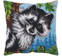 CdA kit de broderie au point de croix coussin "Petit raton laveur" 5273, 40x40cm