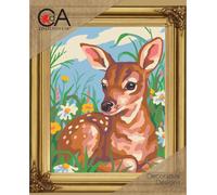 CDA Pack de broderie demi-croix "Kitz", imprimé, 22x30cm