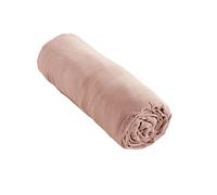 CDaffaires Drap Housse Bonnet 30 cm Double Gaze de Coton 140 x 190 cm Guimauve Rose
