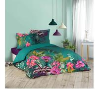 CDaffaires Housse de couette 260 x 240 cm coton 42 fils + taies Eden flower