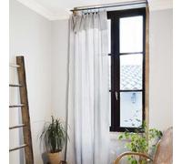 CDAFFAIRES Lot de 2 Rideaux 140 x 300 cm - Double Gaze de Coton - Gris Clair -