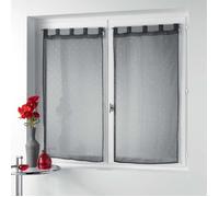 CDaffaires Paire droite passants 2 x 60 x 90 cm voile imprime metallise orion Anthracite