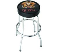 Rocksax Tabouret de Bar Queen avec siège pivotant rembourré, Pieds et Repose-Pieds chromés, 72 cm de Haut x 52 cm de diamètre, Produit sous Licence Officielle