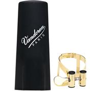 Vandoren Ligature M/O Sib plaquée or avec couvre-bec plastique