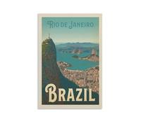 CDAXHOZ Poster Rio de Janeiro - Décoration murale d'hôtel - Décoration pour salon, chambre à coucher, salle de bain, bar, comptoir - 60 x 90 cm - Sans cadre