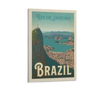CDAXHOZ Poster Rio de Janeiro - Décoration murale pour hôtel, salon, chambre à coucher, salle de bain, bar, comptoir - 30 x 45 cm - Style cadre