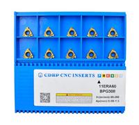 CDBP Plaquette de filetage 11ER A60 60° ER pour pour mécanique générale - revêtement TiN, 10 pièces.