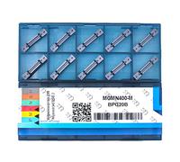 CDBP Plaquette de gorge MGMN400-M Inserts en carbure de tournage largeur 4mm de rainurage, revêtement PVD, 10 pièces