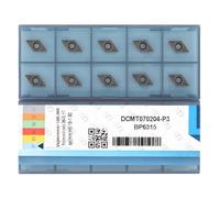 CDBP Plaquette de tournage DCMT 070204 DCMT21,51 Pour semi-finition dans acier, tournage mécanique, CVD Revêtement, 10 Pièces.