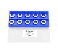CDBP Plaquettes carbure Ronde 12mm(R12x2,5mm) pour format moyen outils de tournage bois et tourneur à bois finisseur Hollowers, 10 pièces
