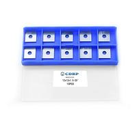 CDBP Plaquettes de coupe carrées droites en carbure de tungstène 12mm (12 x 12 x 1,5mm) - 4 coupes pour Fraise droite avec plaquette, 10 pièces