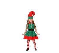 cdbsdvico Costume Lutin Homme Femme Déguisement Lutin de Noël pour Adulte Enfant, Costume Elfe Assistant du Père Noël Tenue De Noëls et Accessoires pour Carnaval et fêtes