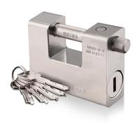 CDC® 5 cadenas 1.1 kg rectangulaire utilisation intensive pour conteneur 20 '40' - Garage - Abri de jardin fermeture à chaîne avec cadenas 94 mm utilisation intensive de haute sécurité