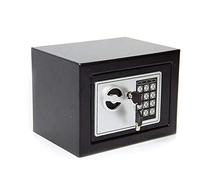 CDC® 6.6L Petit Coffre Fort à Combinaison, Coffre-Fort en Acier avec Serrure à Combinaison Numérique, Livré avec 2 Clés de Rechange, pour Ranger l'Argent, Bijoux & Objets de Valeur, Noir