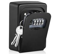 CDC DIGI Coffre-fort à combinaison à 4 chiffres, boîte à clés murale approuvée par la police, coffre-fort à clés extérieur, étanche et armoire à clés de sécurité pour maison, garage, bureau, école