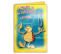 CDCox608 La Coccinelle de Gotlib Carte Bonne RETRAITE avec enVéloppe illustrée assortie; Format Carte fermée 17 x 11,5 cm