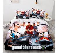 CDD-674 Parure de lit imprimée 3D GTA V jeu vidéo housse de couette Grand antivol Auto 5 couvre-lit pour la ma Taille:220X240cm