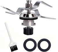 CDDCWZ Lame de rechange en acier inoxydable avec base à 5 dents | compatible avec Silvercrest Monsieur Cuisine Connect et Smart, fournie avec 2 joints d'étanchéité